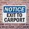 Signmission Exit Sign, Plastic, 14 in W, 10 in H, Exit To Carport OS-2PACK-NS-P-1014-L-12255 - alternate 4